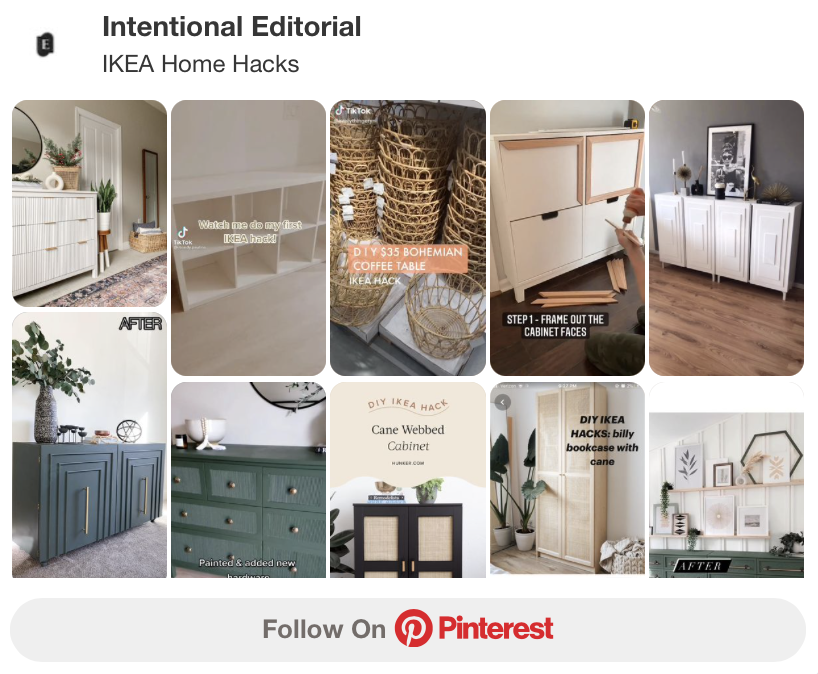 Intentional Editorial Pinterest IKEA Hacks